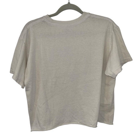 Off-White Malibu Beach Crop Top Shirt J. Galt Women’s Size Medium Seagull Design - Picture 2 of 3